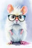 Placeholder: SKETCH WATERCOLOR PASTEL COLOURS - “Mr. Whiskers McStreusel mouse, a wiry fellow with wild white hair and glasses so large they practically covered his whole face.”