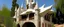 Placeholder: A white vampire bat chateau painted by Frank Lloyd Wright