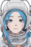 Placeholder: astronaut girl with blue hair