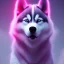 Placeholder: Husky, neon pink eyes, 8K, cinematic lighting, sharp focus, masterpiece, expert