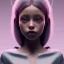 Placeholder: Jenna ortega, wednesday, wearing a dark purple lip paired with the soft smoke around eyes, wednesday hair, wednesday dress, hyper detail, octane render, unreal engine 5, photorealistic, 8k resulation