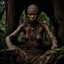 Placeholder: Behold the powerful alluring and pretty african congo shaman woman, her body adorned with mystical tattoos, in the middle of congo jungle. intricate details, HDR, beautifully shot, hyperrealistic, sharp focus, 64 megapixels, perfect composition, high contrast, cinematic, atmospheric, moody