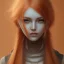 Placeholder: Fantasy setting, woman, two hues of hair, orange and white, more white hair, more orange hair, more orange hair