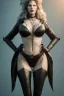 Placeholder: Kim Basinger as evil queen in black leather, busty, cleavage, curvy, angry, happy, stern look. character design by cory loftis, fenghua zhong, ryohei hase, ismail inceoglu and ruan jia. unreal engine 5, artistic lighting, highly detailed, photorealistic, fantasy