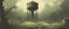 Placeholder: water tower, city overgrown, post-apocalyptic, comic book, forest, cinematic, from far away,