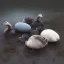 Placeholder: 6 geese are laying eggs, digital art