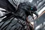 Placeholder: Symbiote Cyber Machine crow in 8k anime realistic drawing style, black wings, close picture, apocalypse, intricate details, highly detailed, high details, detailed portrait, masterpiece,ultra detailed, ultra quality