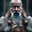 Placeholder: Viking theme, a younger woman sitting next to a 50-year-old man, portrait, 8K, close-up face, anatomically perfect face, Highly detailed stunning full frame portrait, misty and cloudy atmosphere