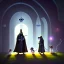 Placeholder: The Grim Reaper, a plague doctor and a mouse, considering the future of the universe, art by RHADS trending on artstation