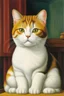 Placeholder: Partret of a cat calicó by Fernando Botero