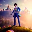 Placeholder: Russian, anime, circus, male, ringleader, yoji shinkawa dreamscape, fenghua zhong, mystical colors, Golden hour, Lisa Frank fantasy