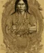 Placeholder: Athahualpa, native american warrior, long black hair, big muscles, pechera, big half circular from shoulder to chest fabric piece