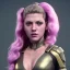 Placeholder: Actress, young Katheryn Winnick, android woman, gold tees, circuits in face, glow painted face, shaved hair, ghost in the shell, leather coat, elastic bodysuit, cyber punk, neon, army, bamboo, blood, portrait, gradient background, unreal engine 5, soft color, 16 bit, god lights, ray tracing, RTX, lumen lighting, ultra deatail, volumetric lighting, 3d, finely drawn, hd.