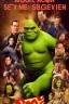 Placeholder: action movie poster starring shrek and steven seagal