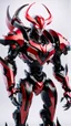 Placeholder: big venom robot with red and black color schemes, in the style of fairy academia, hard-edge style, agfa vista, dynamic pose, oshare kei, hurufiyya, rtx, close picture, intricate details, highly detailed, high details, detailed portrait, masterpiece,ultra detailed, ultra quality