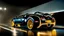 Placeholder: bugatti veyron electric lights , rear view, desktop wallpaper, 4K, Cinematic