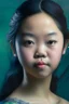 Placeholder: asian girl dressed like a mermaid, portrait