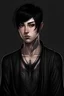 Placeholder: male character, tattoos, black hair, occult, androgynous, grim reaper