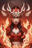 Placeholder: Fire nation female, asian, oni mask