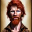 Placeholder: Portrait of Courtney Gains as a ruggedly handsome but joyful roguish pirate, charismatic, attractive male, masculine, perfect, precisely detailed, lightly freckled face, meticulously detailed multi-hued ginger carrot colored cherry fire red hair; Malachai of the corn; fantasy, intricate, elegant, highly detailed, digital painting, artstation, concept art, matte, sharp focus, illustration, art by artgerm and greg rutkowski and alphonse mucha