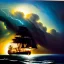 Placeholder: Drawing of 'Black Pearl Ship,Storm,lighting, Skull island', painting by Earl Norem, simon Bisley,frazetta,西嘛哒, evan lee, Vallejo,kelly oil on canvas, cinematic composition, extreme detail,fit full head inside picture,8k