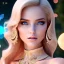 Placeholder: Full body Princess, sexy woman blondie, make up, beautiful smiling face,blue eyes, beautiful place,amazing, flowers, colors, blue and pink butterfly, realistic, photo real, stars night, detailed, high contrast, 8k high definition, unreal engine 5, extremely sharp detail, light effect, light background