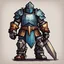 Placeholder: Heavy Knight in color sketch note minecraft art style