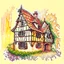 Placeholder: watercolour medieval house