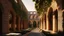 Placeholder: Hyper-realistic render of a fair-faced brick library featuring semicircular arches and perfect modular repetition. The materiality shows marked joints and a warm texture under golden sunset light. An interior courtyard visible with a scattered tree. Clean lines, balanced composition, and an atmosphere of silent monumentality.