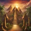 Placeholder: aztec, ancient and majestic city, towering pyramids, lush jungle surroundings, golden treasures, mystical and mysterious, digital illustration, historical and fantasy blend, vibrant colors, warm and dramatic lighting