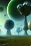 Placeholder: alien earth invasion worlds, clean art NFT, blender 3d