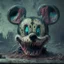 Placeholder: zombie mickey mouse hybrid, photorealism, movie screen capture, horror, sci-fi, evil, hungry, rotted