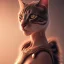 Placeholder: woman with the head of a cat, pixar style, dramatic, dramatic lighting, volumetric lighting, hyperrealism, 8k, high quality, photorealistic, lot of details