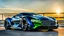Placeholder: A sleek (((a fusion of bentley and koenigsegg jesko))), its glossy shell reflecting the (((bright sun))), cutting through a (((clear bright blue morning sky)))