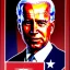 Placeholder: Full view Joe Biden as a football player trading card helmet, NFL logo