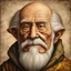 Placeholder: a Dutch Renaissance era caricature illustration of a wizened and aged elder, highly detailed facial features, painted in the style of Pieter Brueghel the Elder , Hieronymus Bosch, and Gerald Scarfe aged canvas, craquelure finish, archaic masterpiece, 4k