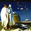 Placeholder: UN conference,a cat and human flesh-like surgical instruments and universe-like a pigeon and neuralink, surrealism,minimalism,Painting By Adrian Ghenie, Rene Magritte, Salvador Dali, Lucian Freud