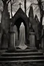 Placeholder: Apparition in a gothic graveyard