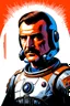 Placeholder: Portrait of a young sean connery, space suit, star wars style, Clasic Fantasy Art Style.