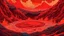 Placeholder: A dark red molten crater with fiery imps in Ukiyo-e art style