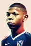 Placeholder: Kylian Mbappe French soccer player Carton 2d