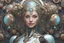 Placeholder: luxe glass robotic goddess, exquisite engraving, enchanted, delicate face, smiling, elegant, opal gears cyborg, luxury flowery suit🌷🌼🌿, highly detailed, digital painting, artstation, asymmetrical, concept art, smooth, sharp focus, 8k , trending on artstation, sharp focus, studio photo, intricate details, highly detailed, by greg rutkowski