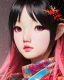 Placeholder: Detailed cute happy anime Kunoichi Christmas girl, Christmas colours, intricate details, full body portrait, keep head in frame, slight smile, black Japanese motif, concept art, highly detailed, digital painting, concept art, sharp focus, illustration, art by Yoji Shinkawa, WLOP and greg rutkowski and alphonse mucha and artgerm and yanjun Chen and Junji ito and Makoto Shinkai, HDR, octane render