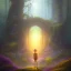 Placeholder: spray painting fantasy art, close up on young elf standing in portal to wet forest world from desert world