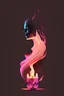 Placeholder: Professional logo in 3 main colors only - 8k A long burning candle with melted wax at the edges, from which smoke of a pinkish color emerges, in the shape of a girl, giving you a sense of relaxation and comfort."