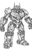 Placeholder: out line art of super transformers cars colouring pages with white background ,skech style ,full body.only use outline,mandala style,clean line art,white background,no shadow and clear and well outlined