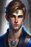 Placeholder: a wealthy half-elf young man with pointy ears and blue eyes, wears lots of jewelry, kind face