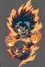 Placeholder: Angry anime design holding a fireball