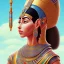 Placeholder: a Portrait of Egyptian queen Nefertiti as studio ghibli