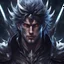 Placeholder: anime warrior king underworld dark magic handsome powerful strong closeup surreal sci fi futuristic